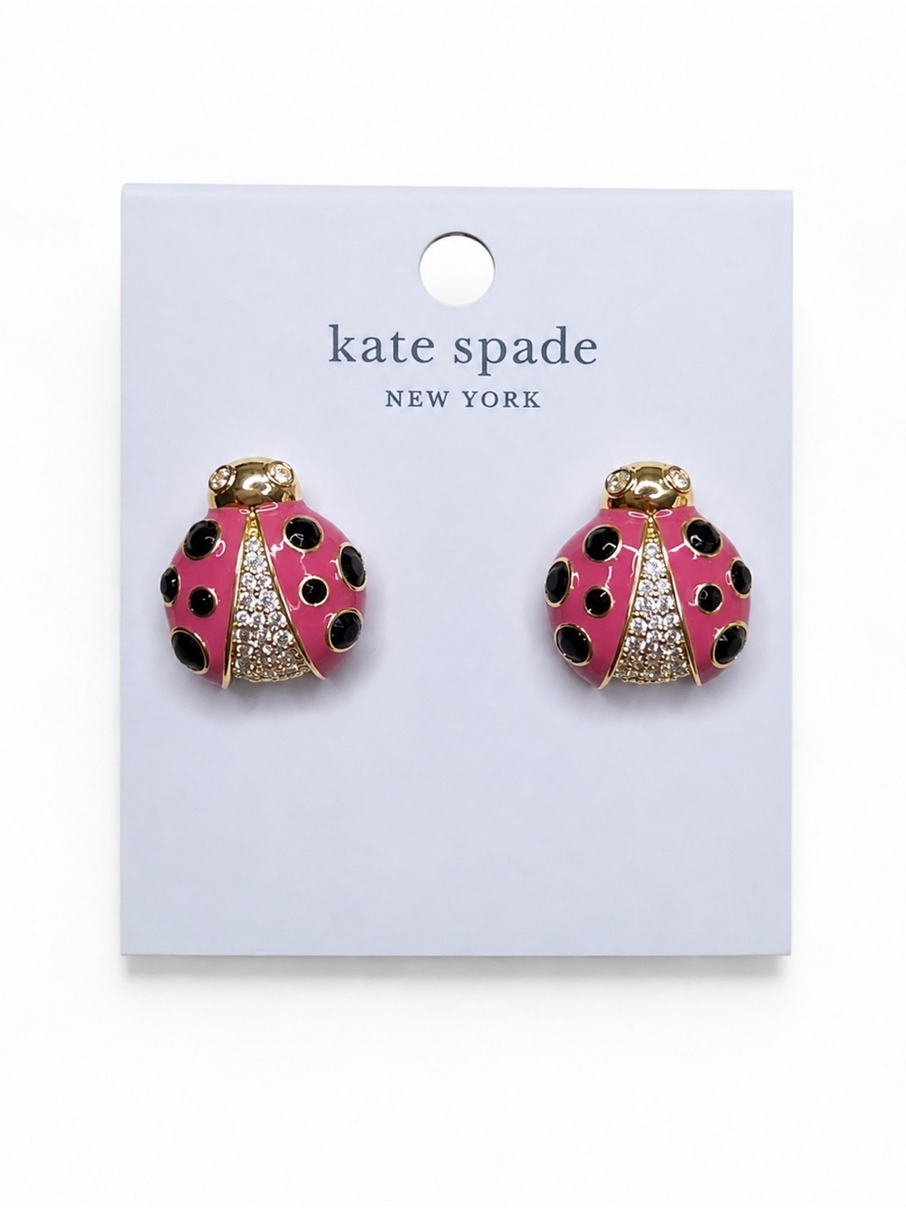 kate spade Pink Ladybug Stud Earrings NWT $79